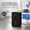 Déshumidificateur d’Air Silencieux 40 dB – Chambre et Salle de Bain