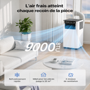 Climatiseur Mobile 9000 BTU Silencieux – Climatiseur Portable avec Télécommande