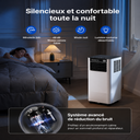 Climatiseur Mobile 9000 BTU Silencieux – Climatiseur Portable avec Télécommande